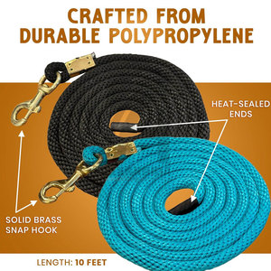 Cuerda ajustable para cabeza de caballo, cuerda de nailon resistente para entrenamiento y manejo de caballos, para uso profesional, de Alexandria Industries - Product Image 2