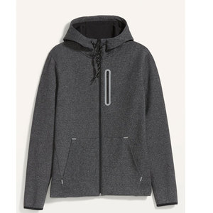 Sudadera con capucha para hombre, 100% algodón, con cremallera completa, corte cropped, sin cordones, con logo personalizado y estampado en relieve, OEM, al por mayor - Product Image 2