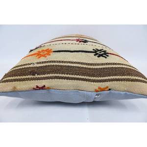 16x24 pouces Beige bohème Kantha Patchwork laine oreiller Vintage Floral tissé coussin décoratif sol coussin uni jeter oreiller - Product Image 5