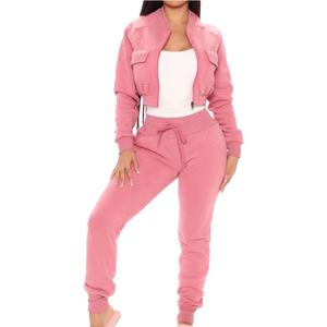 Alta calidad 100% algodón desgastado recortado pulóver Sudadera con capucha pantalones de chándal transpirable invierno otoño ropa de entrenamiento Jogging invierno - Product Image 1