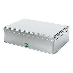 กล่องเหล็กทรงสี่เหลี่ยมผืนผ้า คอนเทนซาน ขนาด 3 ลิตร สำหรับใส่คุกกี้และบาคลาวา ขนาด 256x168x71 มม. รุ่น L390 ตุรกี - Product Image 1