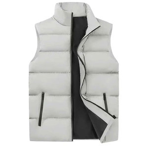 Custom Men's Winter Vest New Style Casual Zipper Puffer Sleeveless Warm Jackets Reversible High Quality Design - Product Image 1