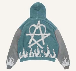 Sudaderas de invierno de peso pesado para hombre con diseño vintage desteñido y logotipo personalizado bordado hombro caído al por mayor - Product Image 3