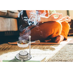 Best Wholesale Price Pure Brass Incense <b>Burner</b> Brass Knob Adjustable <b>Burner</b> <b>Silver</b> Nickel Room Fragrance Tabletop Decorations - Product Image 4