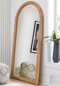 High Quality Elegant Wooden <b>Floor</b> <b>Standing</b> <b>Mirror</b> Frame Perfect for Bedrooms and Dressing Areas with a Touch of Timeless Charm - Product Image 2