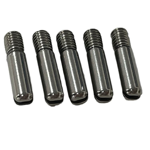 Pièces usinées sur tour CNC : Goupille de positionnement à palier à bride, Goupille métallique moletée filetée, Goupille de positionnement moletée en acier inoxydable - Product Image 1