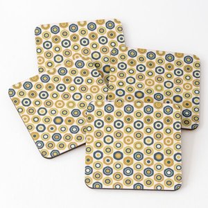 Printed Acacia Solid <b>Wood</b> Coaster Coaster Set with Holder Insulation Mat for Home at SCI Stylish Printed <b>Wood</b> - Product Image 2
