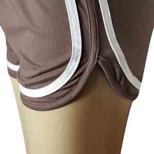 Ensemble de shorts de sport pour femmes en mélange polyester/coton, écologiques, à séchage rapide, pour la course à pied et le cyclisme, vente en gros, logo personnalisé, shorts de gym - Product Image 4