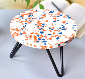 Best-seller Présentoir à gâteau en bois texturé Supports de service Décoration de mariage florale romantique pour cadeau de fête à la maison - Product Image 3