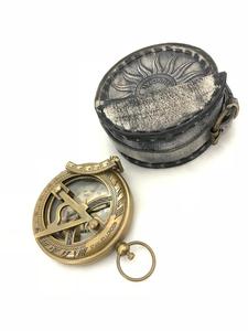Wholesale 60mm Mini Leather Brass Marine Shockproof Lightweight <b>Compass</b> with Pointer Dial for Promotional Gifts and Travel Use - Product Image 5