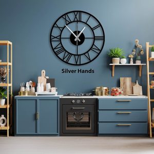 นาฬิกาแขวนผนังตกแต่งบ้านสไตล์วินเทจ โมเดิร์น สีดำ ทรงกลม สำหรับห้องนั่งเล่น รุ่นใหม่ล่าสุด - Product Image 2