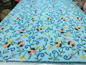 Tela de Encaje con Cuentas Hechas a Mano en 3D con Bordado Floral y Lentejuelas sobre Tul - Product Image 5