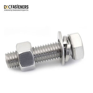 Pernos hexagonales de acero inoxidable de alta calidad de alta resistencia con acabado liso duradero disponible en pulgadas y tamaños métricos - Product Image 3