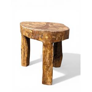 Naga Solid Wood <b>Side</b> <b>Table</b> Handmade Classic Antiqued <b>Rustic</b> Design for Living Room Bedroom Hotel or Villa Use - Product Image 5