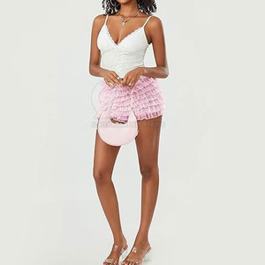 Pantalones cortos con diseño de logotipo personalizado para mujer, transpirables, recién llegados, para adultos, pantalones cortos con volantes para mujer - Product Image 3