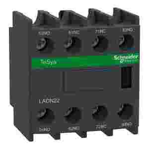 Per SCHNEIDER ELECTRIC LADN22 TeSys D Blocco Contatti Ausiliari 2 NO + 2 NC con Morsetti a Vite - Categoria Prodotto: Relè - Product Image 1