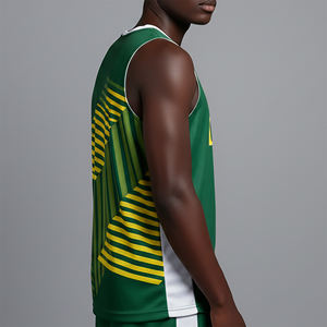 Conjuntos de Camisetas de Baloncesto Personalizadas de Tela 100% Poliéster, Ropa Deportiva de Secado Rápido sin Mangas para Entrenamiento y Trotar, para Hombre - Product Image 3