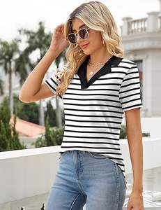 Camisetas Polo de verano informales para mujer con diseño impreso personalizado de la mejor calidad con impresión personalizada camisetas polo para mujer con impresión - Product Image 5