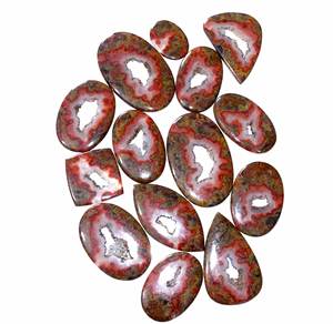 Cabochon d'agate marocaine naturelle en quartz lâche de forme et de taille mixtes pour la fabrication de bijoux de petite taille - Product Image 1