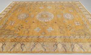 Haute qualité noué à la main persan Oushak abstrait coton tapis rouille laine salon porte maison prière étage taille ensembles - Product Image 2