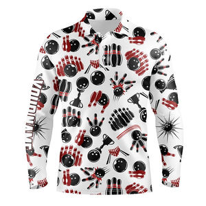 Camiseta Polo de Bolos Personalizada para Hombre, 100% Poliéster Estampado de Alta Calidad, Servicio OEM, MOQ Bajo, Secado Rápido, Impermeable - Product Image 5