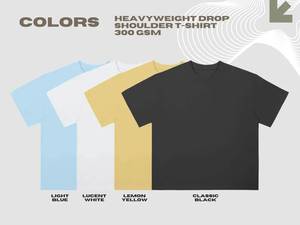 T-shirt unisexe à épaules tombantes en gros surdimensionné en coton col rond Logo personnalisé à manches courtes Streetwear confortable - Product Image 4