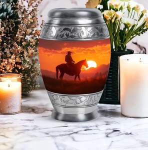 Lone Ranger Legacy Urne de crémation en métal peinte à la main Urne funéraire en métal massif pour adultes Urne funéraire artisanale pour cendres Taille personnalisée - Product Image 5