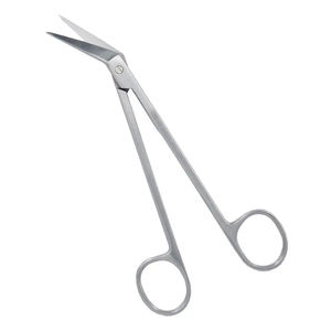 Tijeras dentales profesionales Locklin, tijeras de cirugía médica de borde de corte de un diente en forma de ángulo de acero inoxidable - Product Image 1