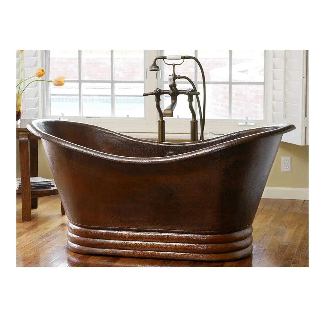 Vasca da bagno classica autoportante in metallo per bagno di lusso vasca da bagno in rame di alta qualità in vendita dal fornitore indiano