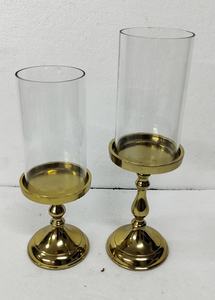 Portavelas de material metálico, diseño de forma cuadrada de Color dorado para decoración del hogar, Festival de Navidad decorativo - Product Image 4