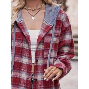 Chaqueta unisex de cuero estilo moto cortavientos talla grande otoño primavera impermeable transpirable mangas completas con capucha - Product Image 3