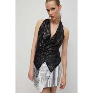 Blusa sin espalda con mangas con volantes - Product Image 2