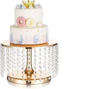 Support à gâteau en métal doré, présentoir à gâteau, fête d'anniversaire, fête à domicile, assiette à Dessert, nouvelle collection - Product Image 5