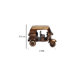 Estatua en miniatura de rickshaw de latón indio hecha a mano 415gm estatuilla de peatón de dos ruedas decoración marrón para el hogar para artesanías de Metal Tuk - Product Image 4