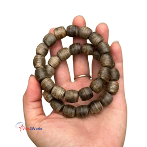 Superior Fashion 100% Natural <b>Wood</b> <b>Beads</b> High Quality Vietnam Oud Bracelet 16mm in Size Underwater Inspiration - Product Image 4