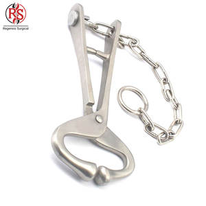 Sujetador de toros con control manual de fuerza y cadena, herramienta de sujeción para ganado de acero inoxidable - Product Image 3