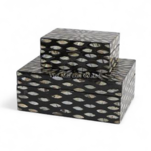 Mother of Pearl Modern Luxury Flexible <b>Decorative</b> Jewelry <b>Box</b> Artisan Shell Inlay <b>Storage</b> Accent for Interior Decor - Product Image 5