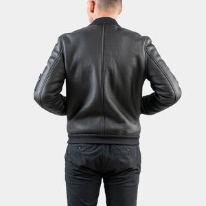 Veste en cuir de haute qualité pour hommes, design OEM, vêtements décontractés, logo personnalisé, grandes tailles. - Product Image 6