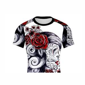 Venta al por mayor último diseño Rash Guard diseño personalizado sublimado peso ligero MMA Rash Guards BJJ Running Rash Guards - Product Image 6