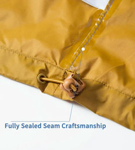 เสื้อโค้ทผู้ชายฮิปฮอปทรงสลิมฟิตแจ็คเก็ตมีฮู้ดสีเหลืองกันลมกันน้ำระบายอากาศได้ดีน้ำหนักเบาออกแบบได้ตามต้องการสำหรับฤดูหนาว - Product Image 2