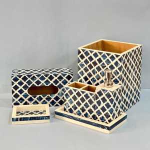 Juego de Accesorios de Baño de Resina de Forma Cuadrada, Artesanía, la Mejor Calidad de Resina - Product Image 2