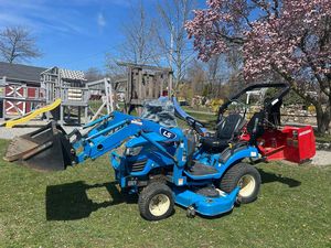 Tracteur de jardin LS de qualité industrielle, tondeuse autoportée 2 temps 24V avec chargeur frontal et pelle arrière et bac de ramassage, Tracteur de jardin LS - Product Image 6