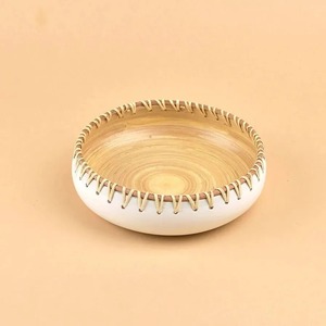 ชามตกแต่งอาหารทำจากไม้ไผ่และหวายเป็นมิตรกับสิ่งแวดล้อมสินค้าจากเวียดนามขายส่ง - Product Image 1