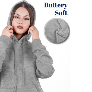 <b>Womens</b> Oversized <b>Hoodie</b> Pullover <b>Sweatshirt</b> Long Sleeve Fleece Cotton Blend Casual Hooded Top Gym Travel Lounge Daily Wear - Product Image 3