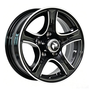 Rueda de Aleación de Aluminio de 15 Pulgadas para Remolque de Alta Carga, Neumático para Carro, Compatible con PCD 5 ET 0, Acabado Negro, para RV - Product Image 5