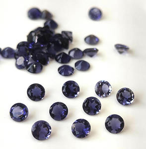 Iolite naturelle en gros 1mm-8mm pierre précieuse bleue ronde à facettes en vrac pour la fabrication de bijoux couleur bleue - Product Image 4