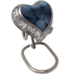 Urna de corazón brillante de estilo moderno, urna pequeña de cremación de recuerdo para cenizas humanas, Honra a tu ser querido con urna en forma de corazón - Product Image 1