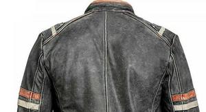 Chaqueta de cuero motorista para hombre personalizada al por mayor de alta calidad chaqueta de motocicleta negra de moda para hombre - Product Image 4