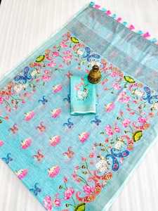 Sarees en soie de brocart sur mesure Pure soie Floral conçu violet couleur indien et pakistanais vêtements pour femmes pour les mariages - Product Image 6