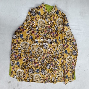 Veste de travail bohème Kantha pour femmes imprimée veste d'hiver 100% coton d'Inde vestes en coton Kantha - Product Image 4